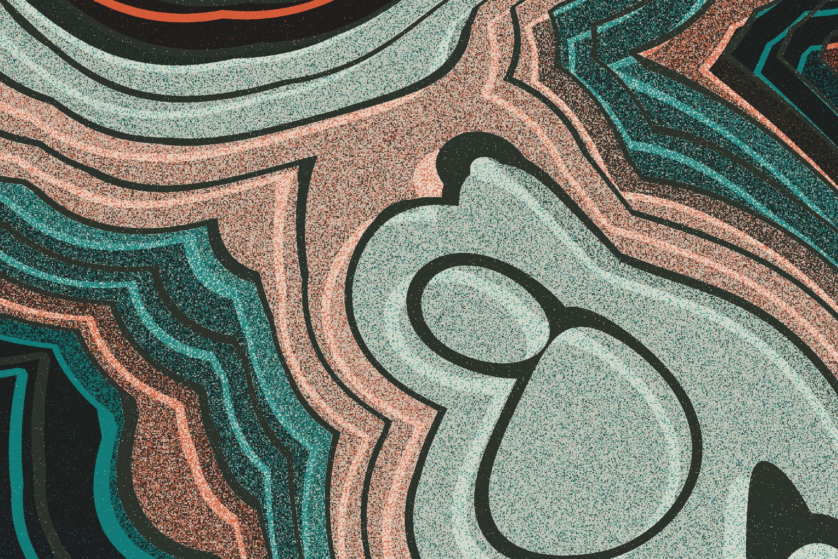 Close-up of Relief at print resolution